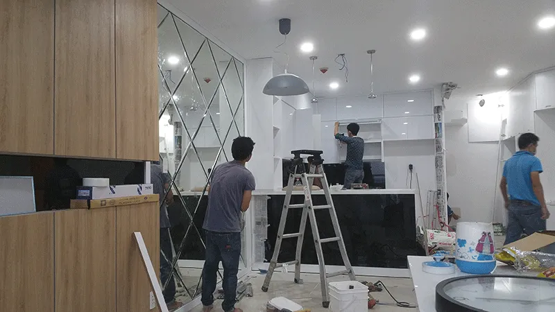 Lắp đặt đồ da dụng và thiết bị trong nội thất biệt thự 