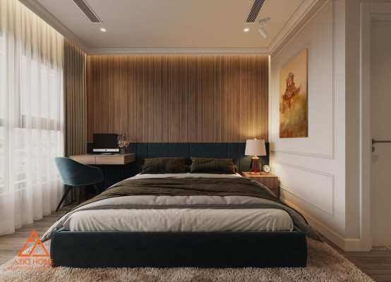 Thiết kế nội thất phòng ngủ căn hộ chung cư cao cấp ở hà nội