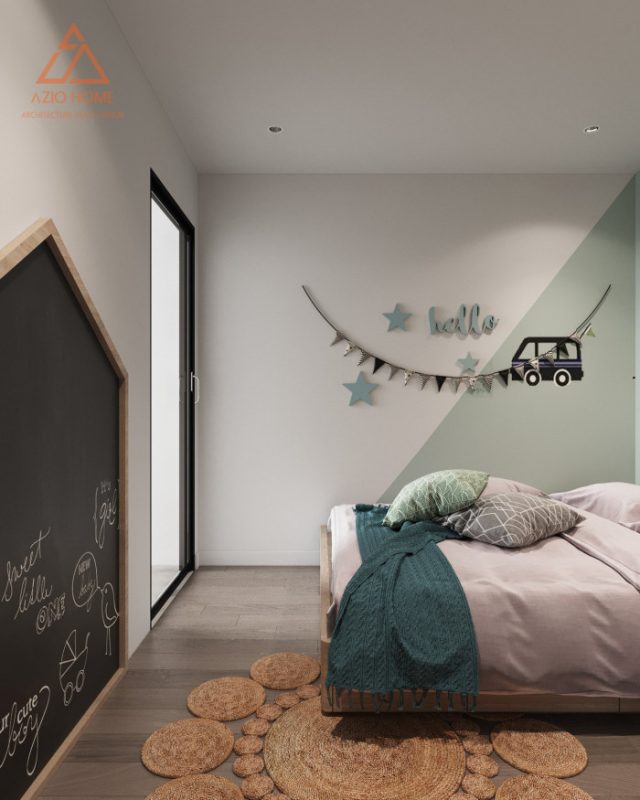 Mẫu thiết kế nội thất phòng ngủ chung cư cho bé trai