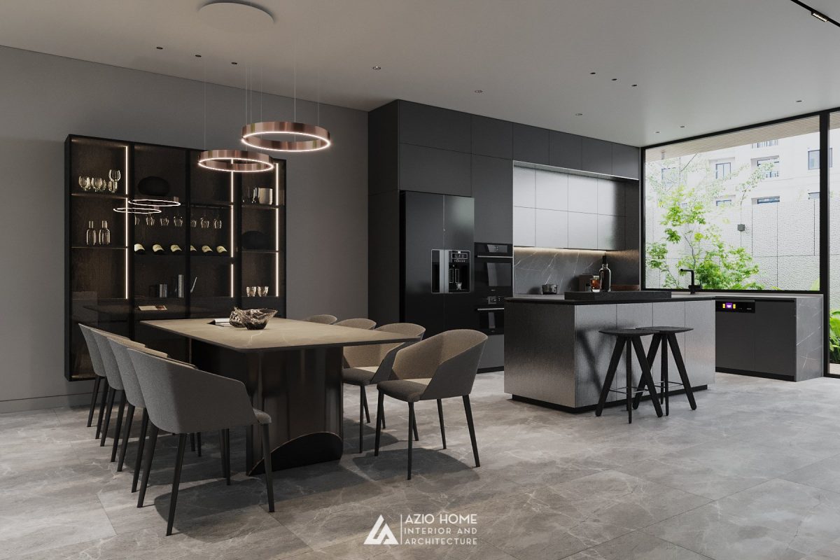 Thiết kế nội thất không gian bếp hiện đại - Azio Home