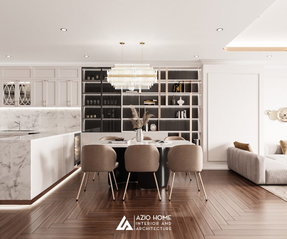 Mẫu thiết kế phòng bếp Vinhomes Ocean Park