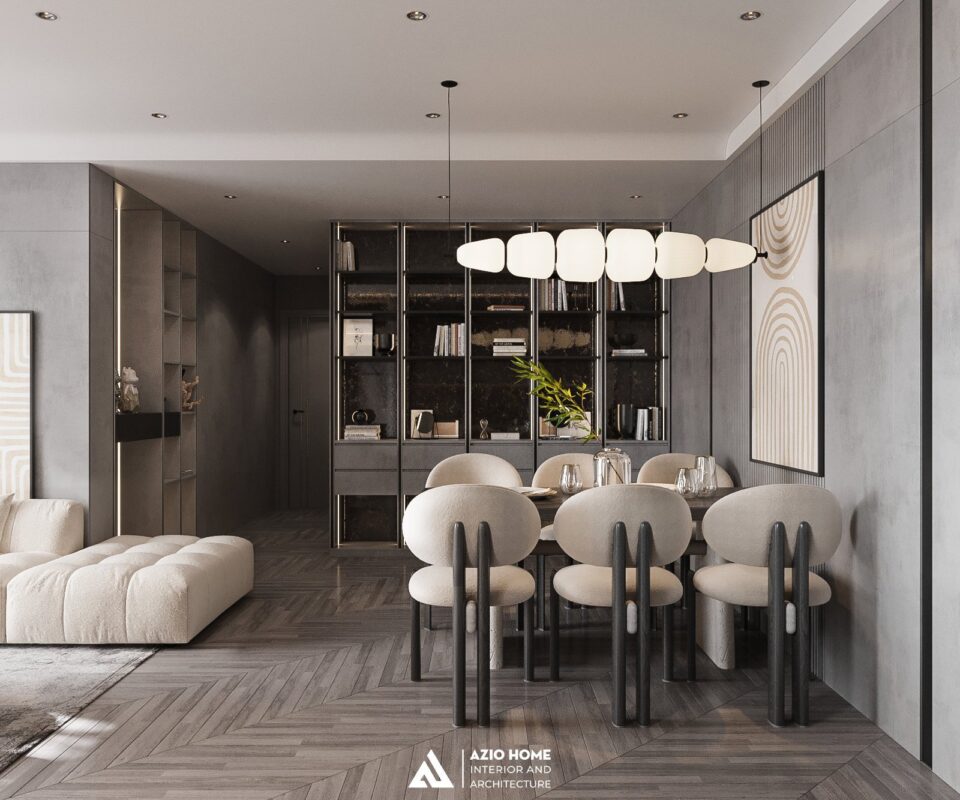 Mẫu thiết kế nội thất phòng bếp Vinhomes Ocean Park