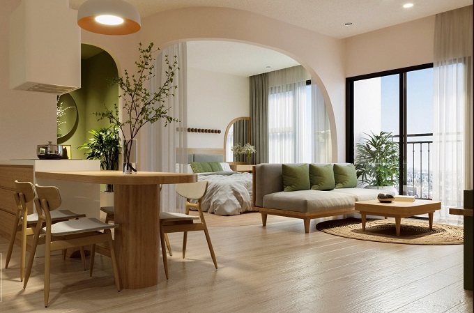 Căn hộ ăn gian diện tích nhờ không gian mở