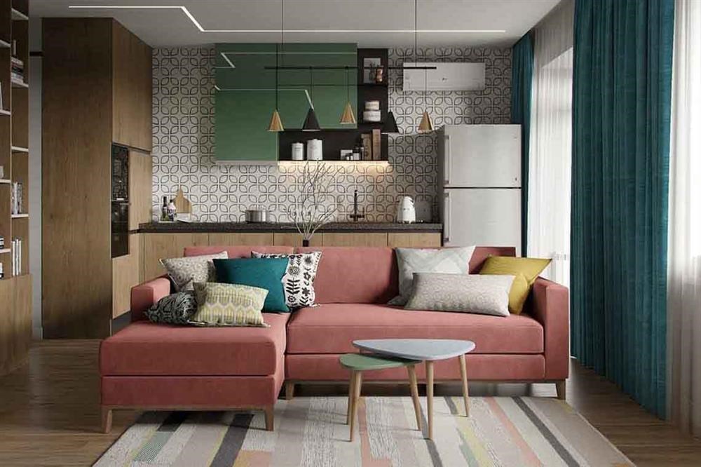 Kết hợp hài hòa các gam màu ấm trong nội thất chung cư