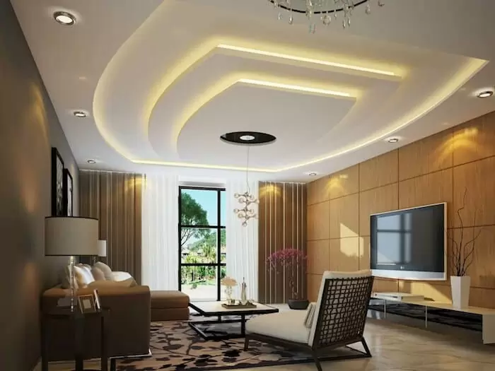 Trần nhà bằng thạch cao cho không gian lớn